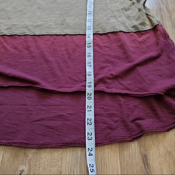 Free People Midnight Colorblock Ombre Hi-Low Tee XS - Picture 8 of 8